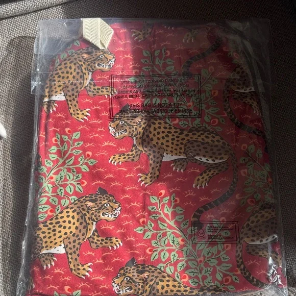 NWT $148 PRINTFRESH Hot Pink Organic Cotton Short PJ Set Bagheera Print Sz 4X - Picture 7 of 8